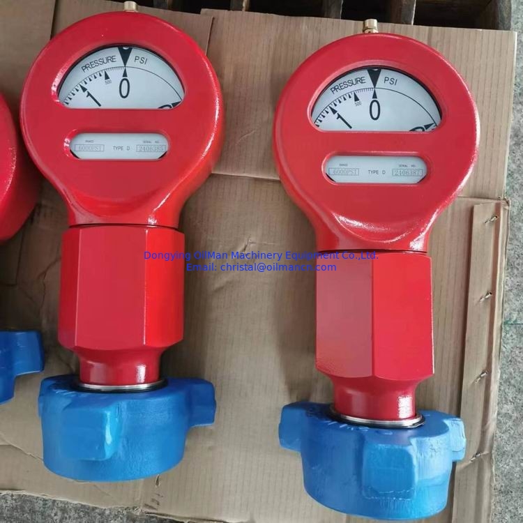 Tipo D modello 7 pompa di fango manometro di pressione 2"LPT Fig.1502 maschio connessione 0-6000 psi