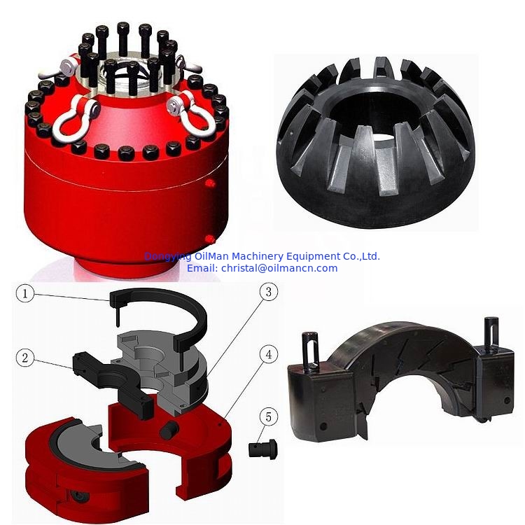 Elemento di imballaggio BOP annulare API E RAM BOP Packers Top Seals Seal Front Seal Face Seal
